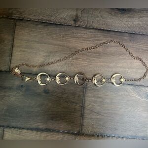 Gold-Tone Crescent Star Link Belt - Women Jewelry